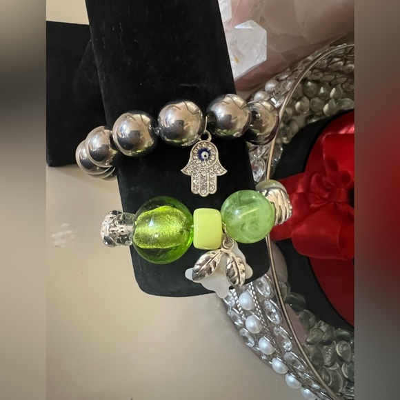 Positive energy beads bracelets, Hamsa evil eye bracelet - Picture 3 of 3